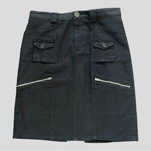 MARC JACOBS black cotton zipper skirt